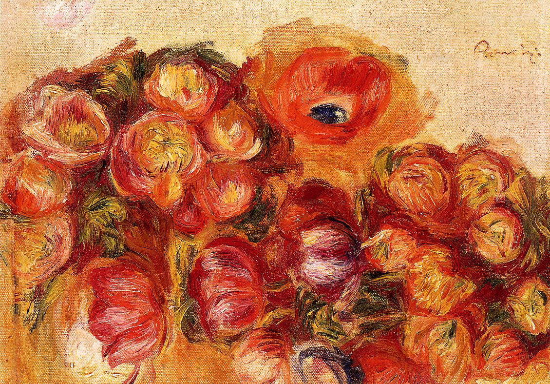 Study of flowers anemones and tulips 1910